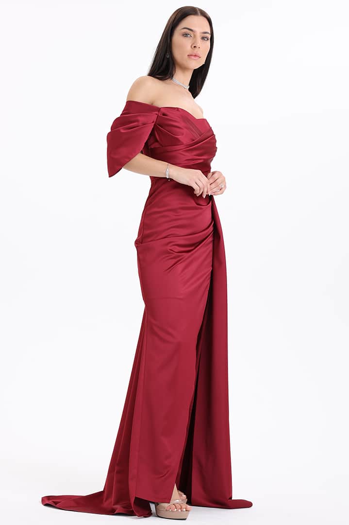Draped Side Tail Dress