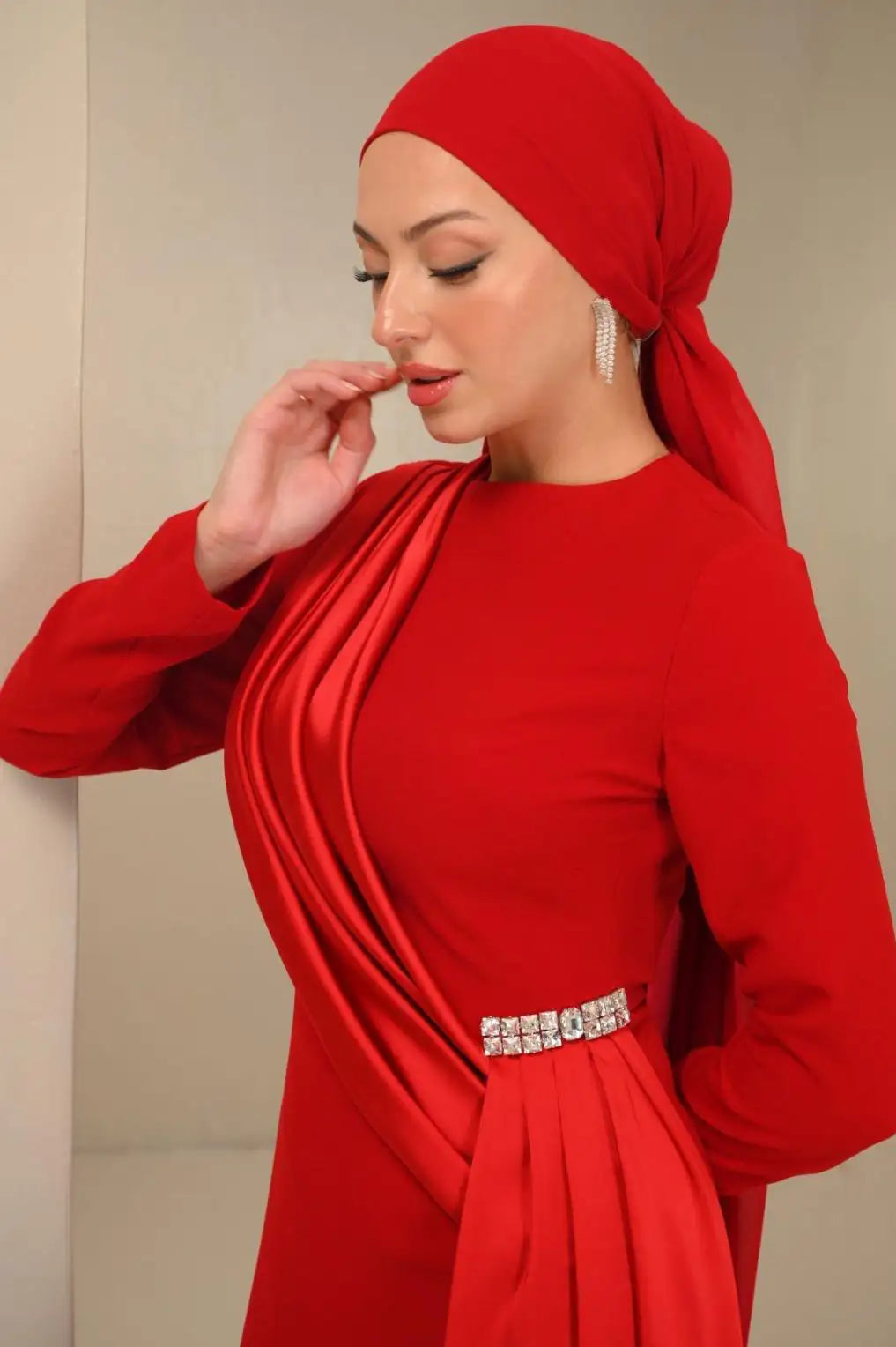 Draped Crepe Dress