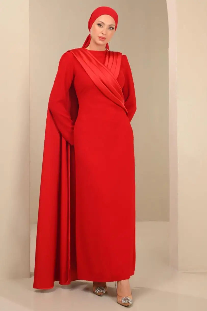 Draped Crepe Dress