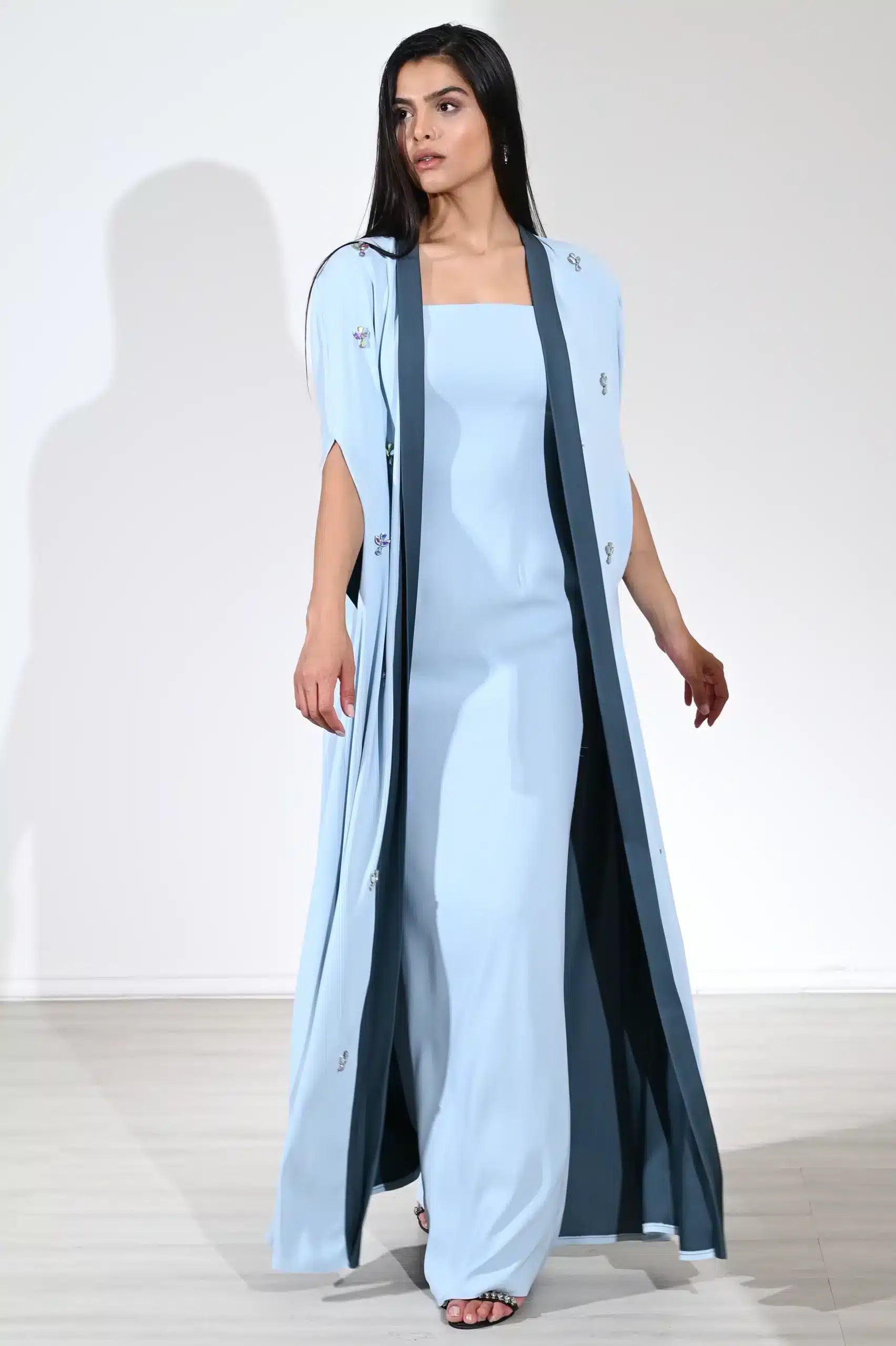 2Tone Abaya Crepe Dress