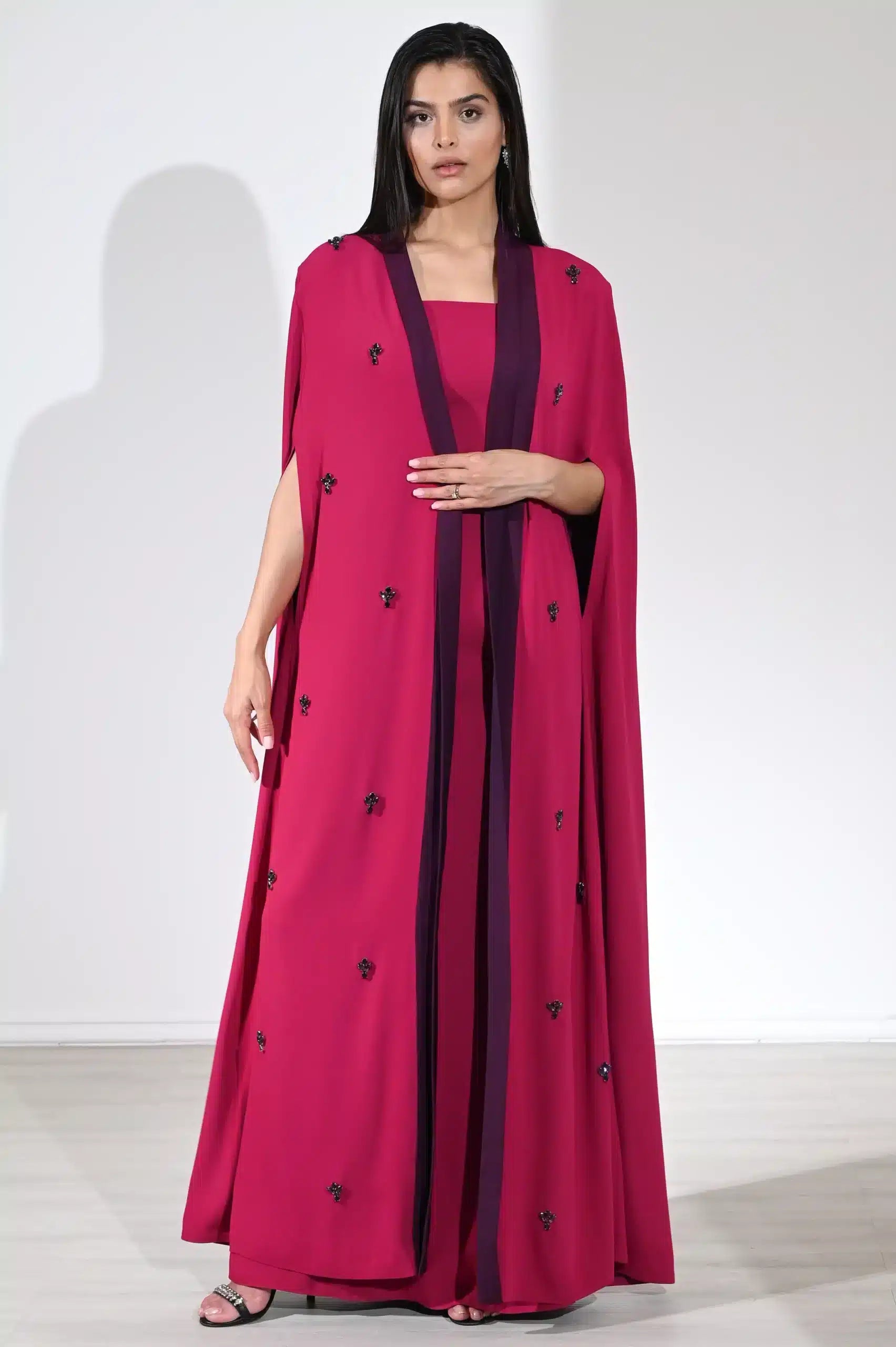 2Tone Abaya Crepe Dress