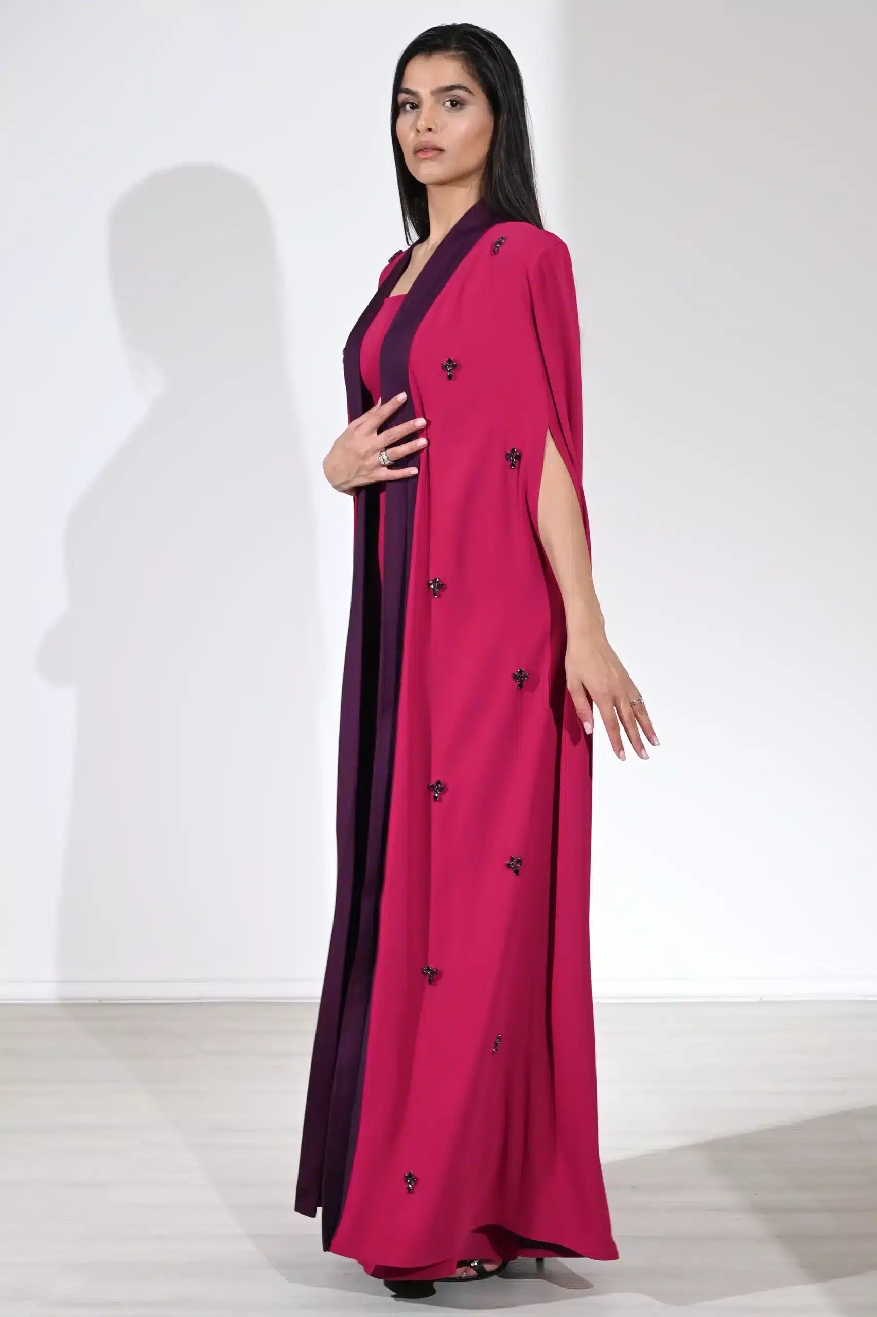 2Tone Abaya Crepe Dress