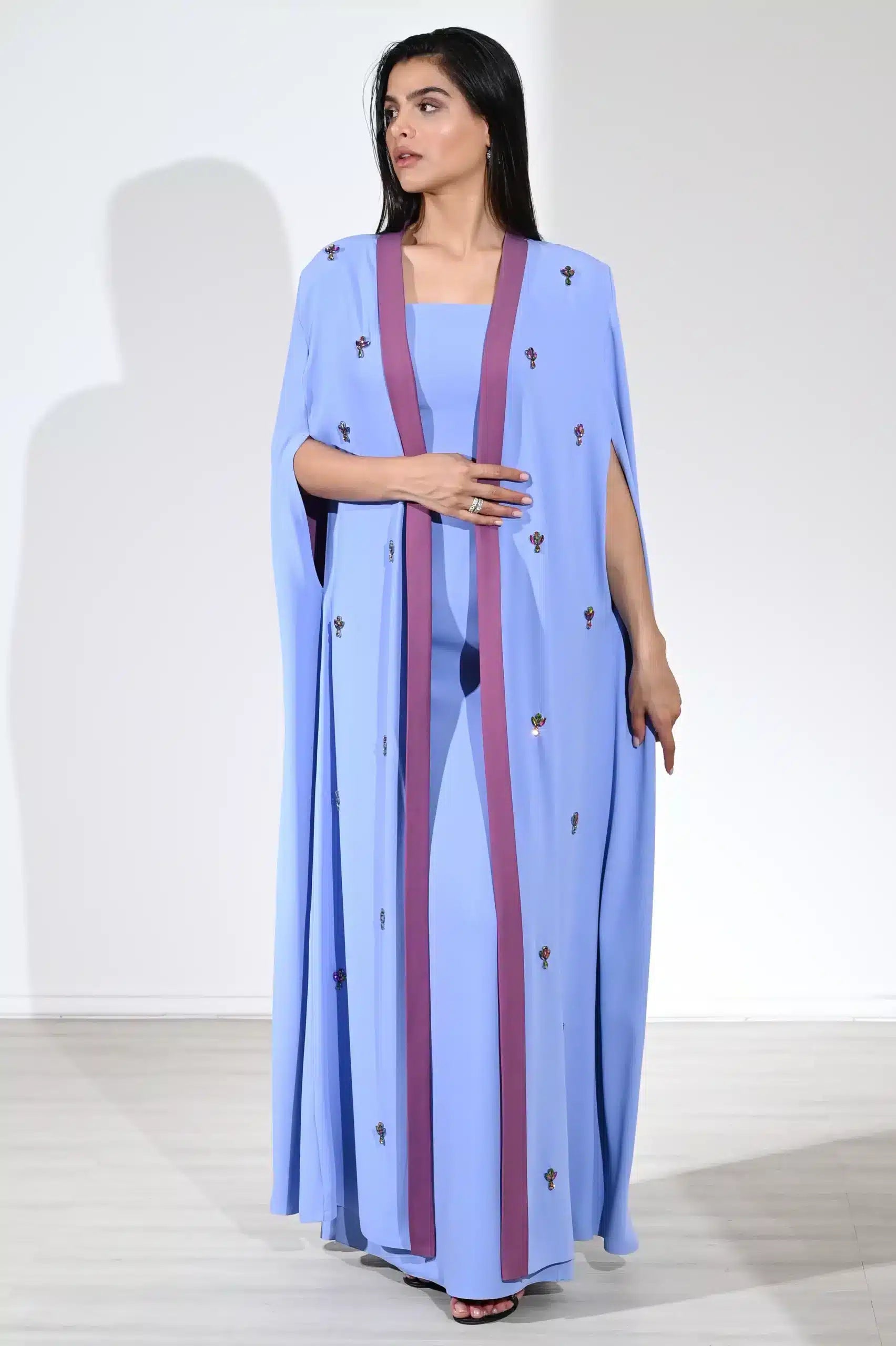 2Tone Abaya Crepe Dress