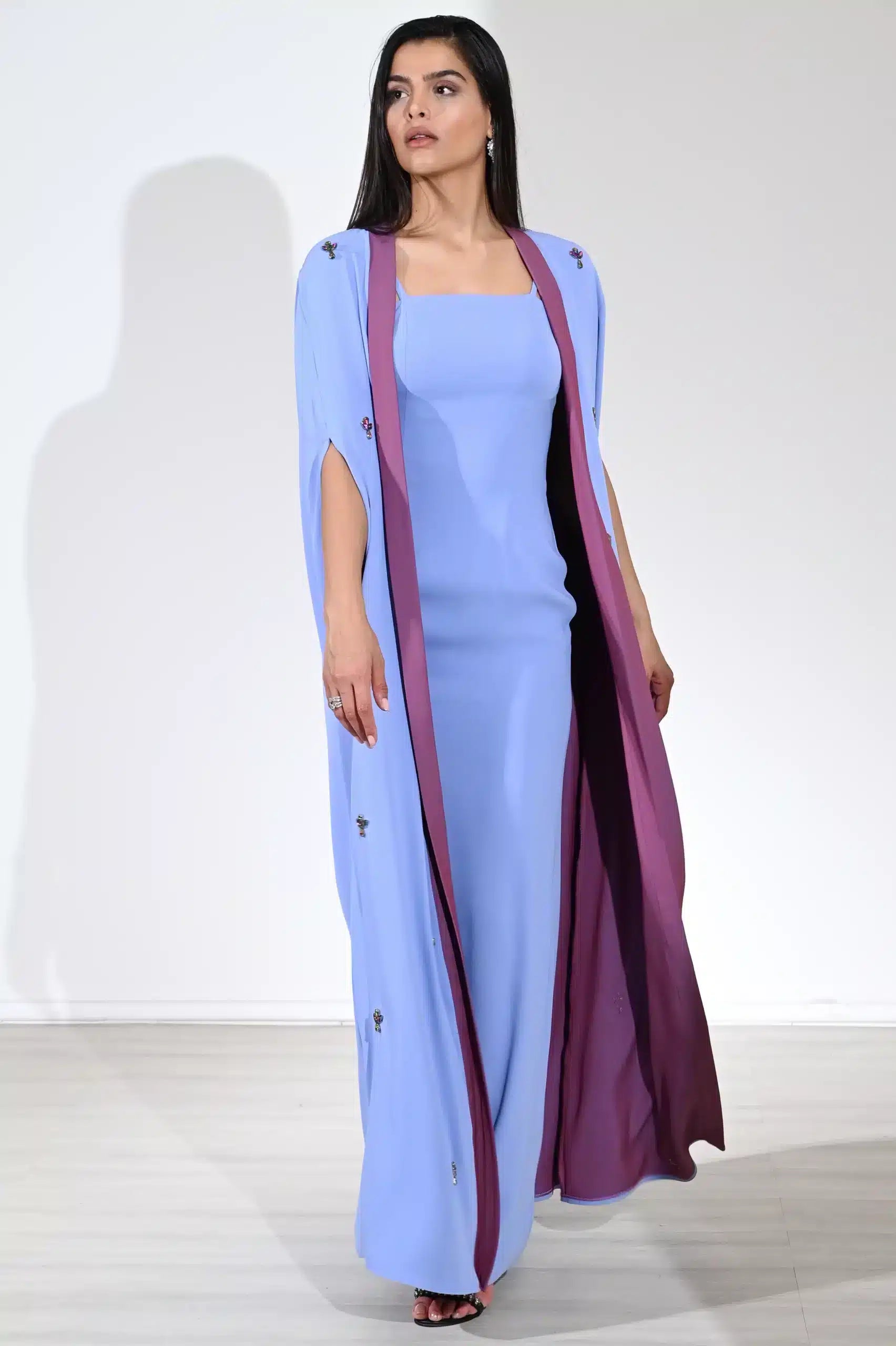 2Tone Abaya Crepe Dress