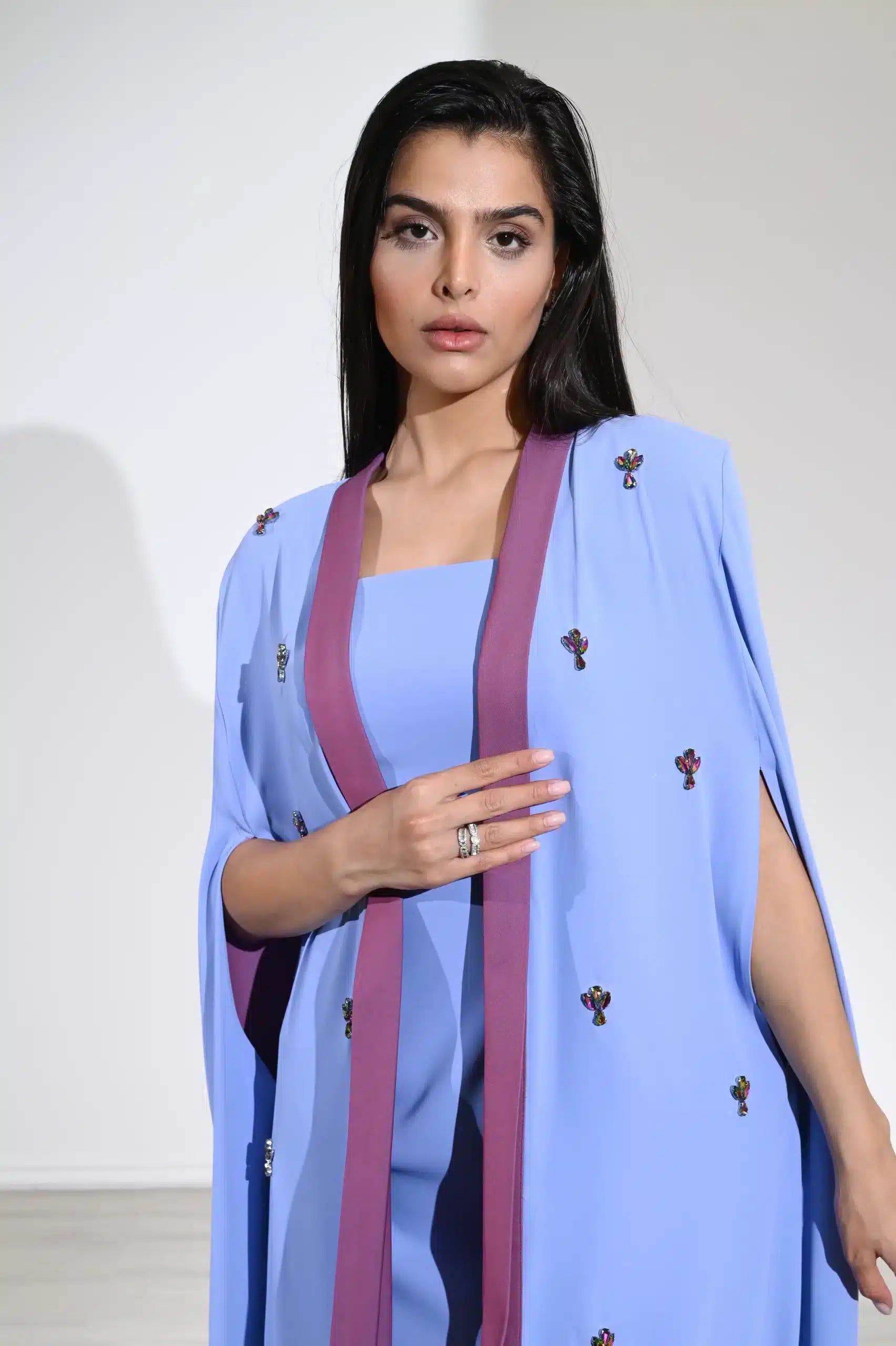 2Tone Abaya Crepe Dress