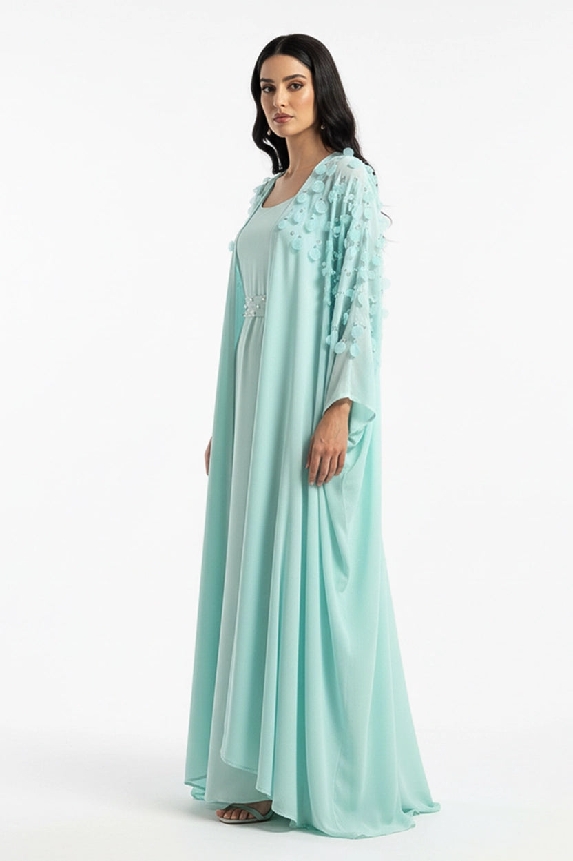 2 PCS Chiffon Jalabiya Set