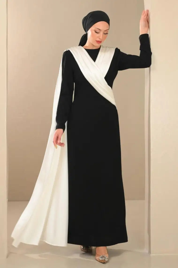 Draped Crepe Dress