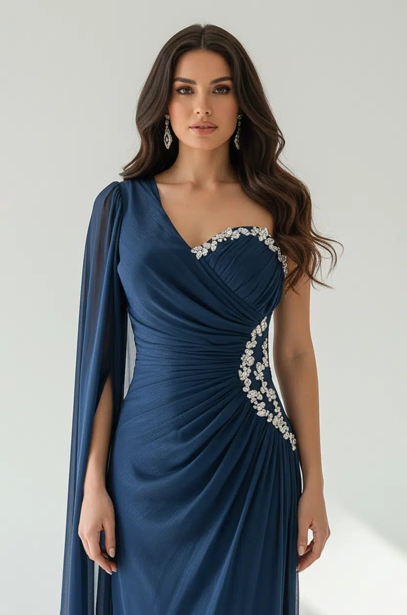 Beaded Side Float Dress  Sleeve Organza Dress