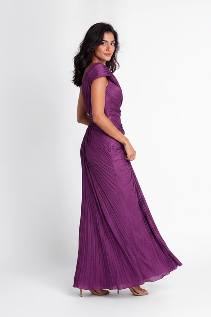 Beaded Bust Along Side Waist Organza Dress