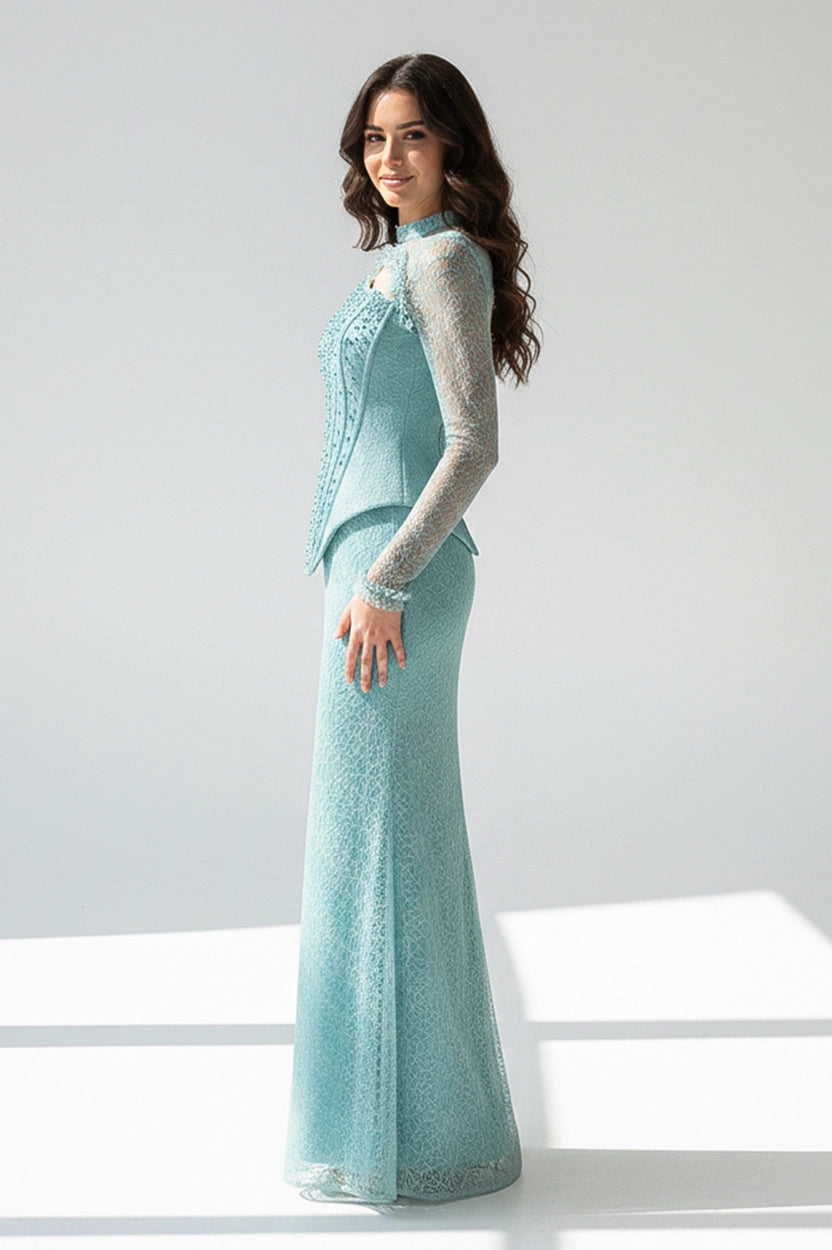 Beaded Corset Adorned Bolero Dantel Dress