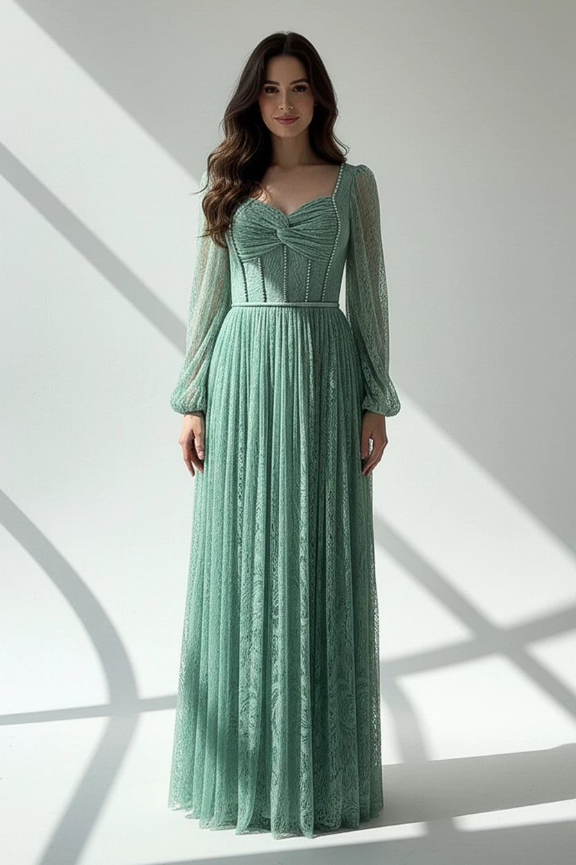 Beaded Infinity Bust Dantel Dress