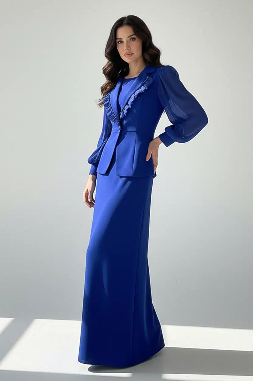 Blazer Set Lame Crepe Cress