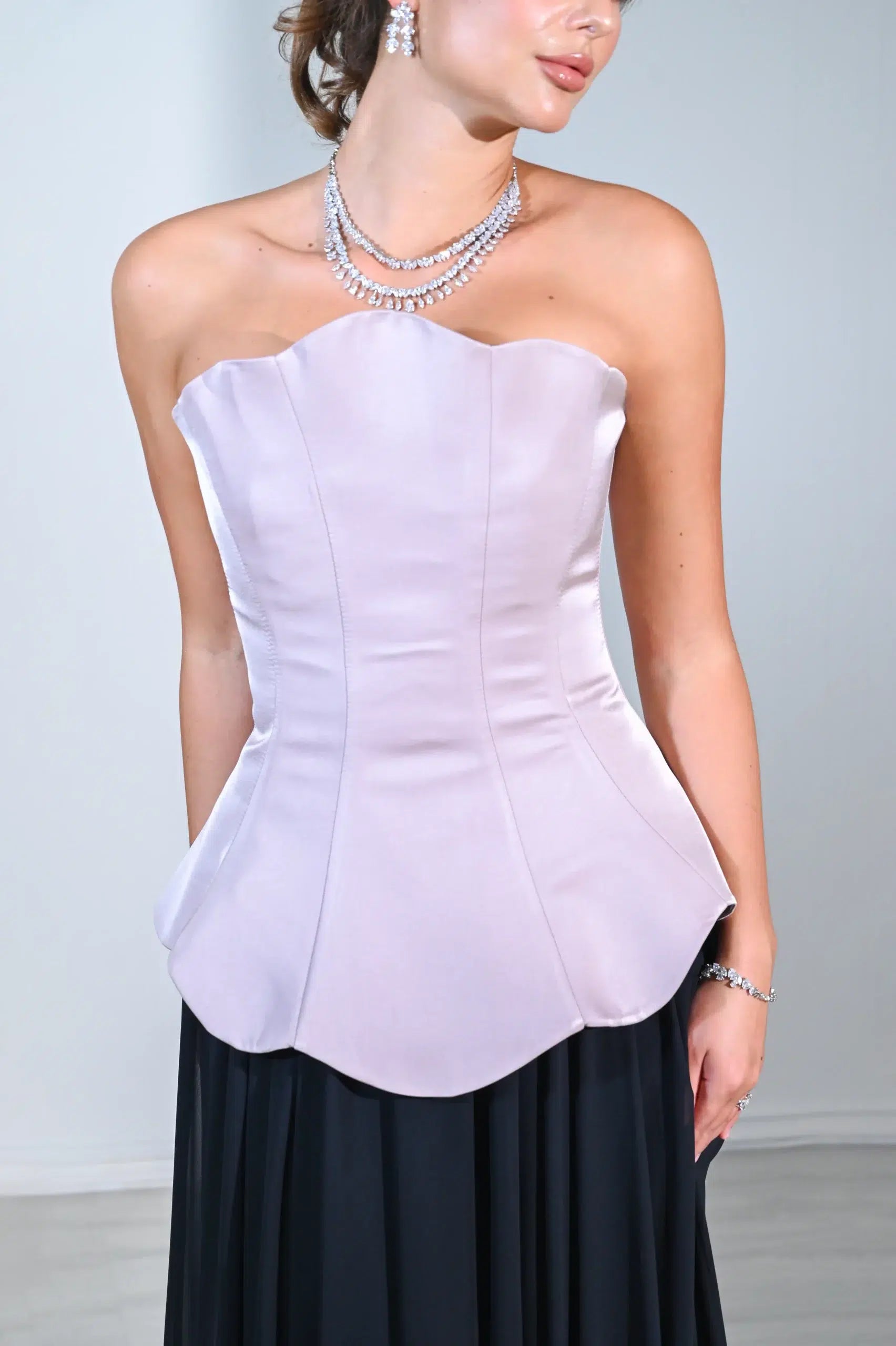 Corset Top Chiffon Dress