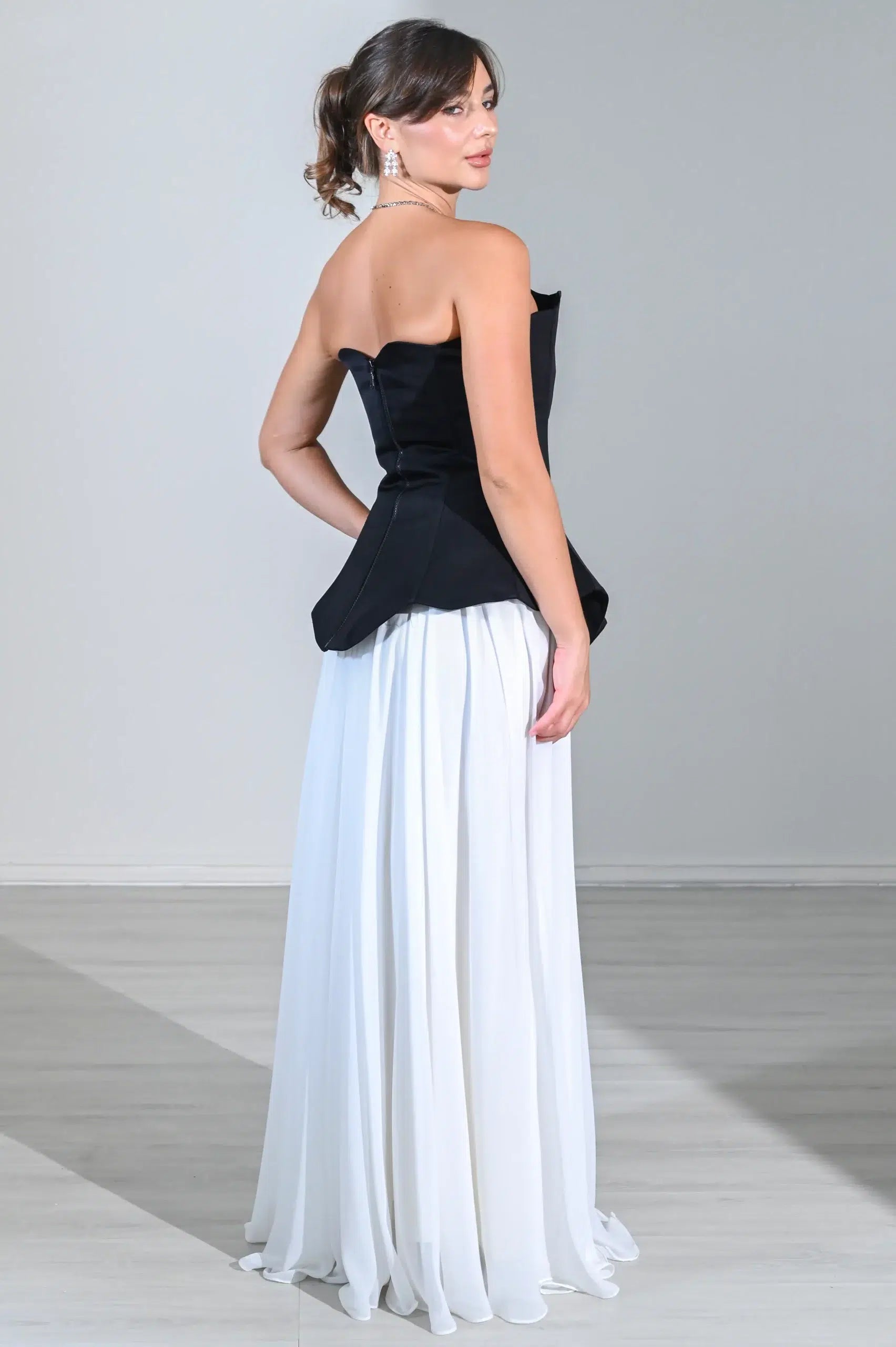 Corset Top Chiffon Dress