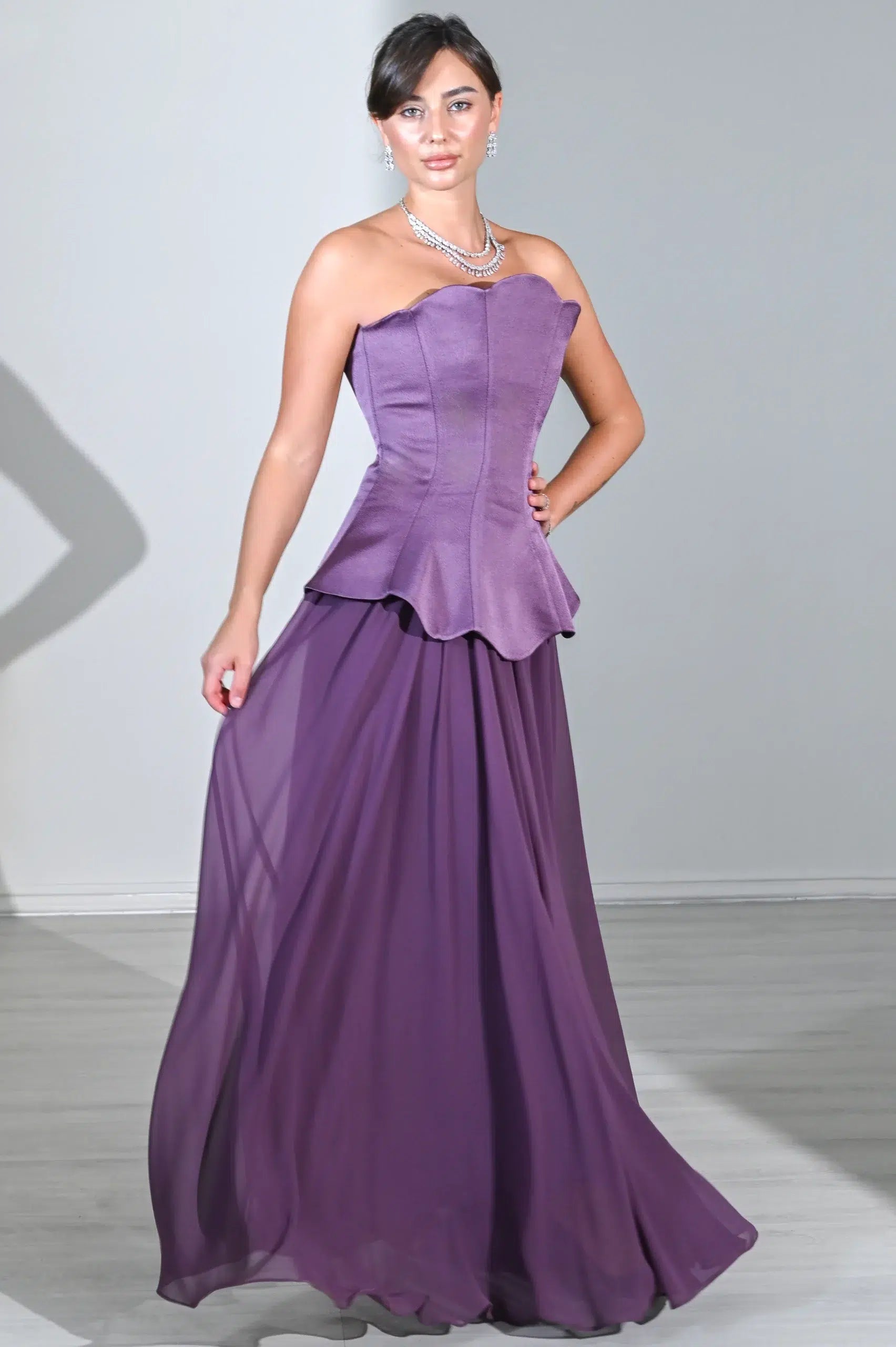 Corset Top Chiffon Dress