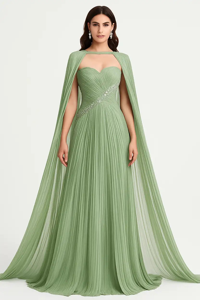 Crystal Detail Plisse Organza Dress
