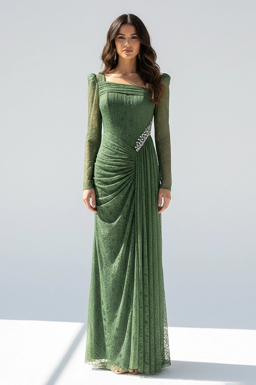 Corset Drapped Dantel Dress Dress