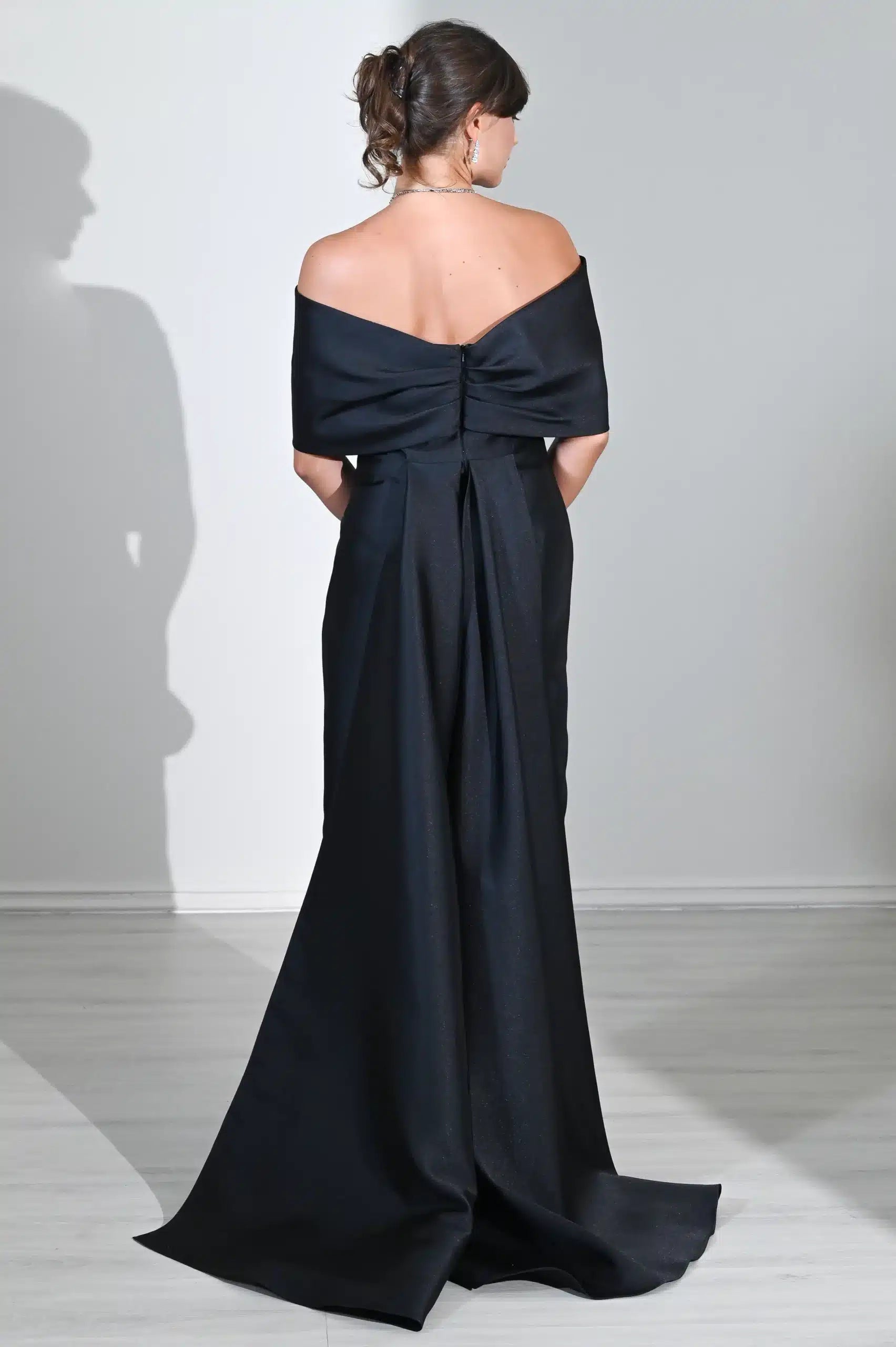 Fionka Shoulder Embellished Taffeta Dress