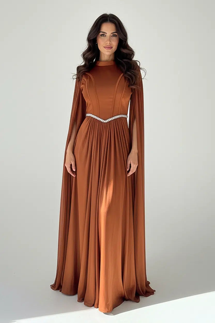 Float Sleeves Corset Organza Dress