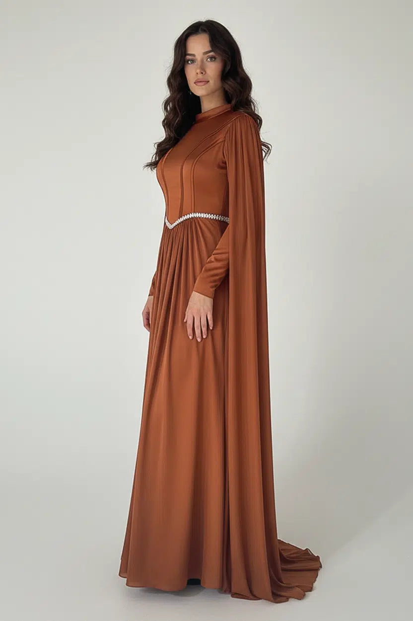 Float Sleeves Corset Organza Dress
