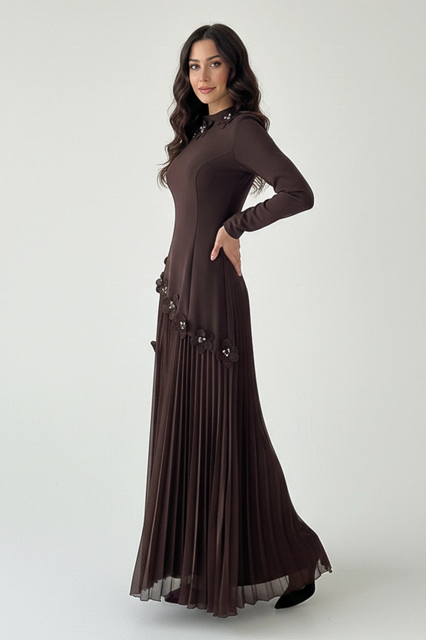 Floral Hipline Plisse Skirt Set