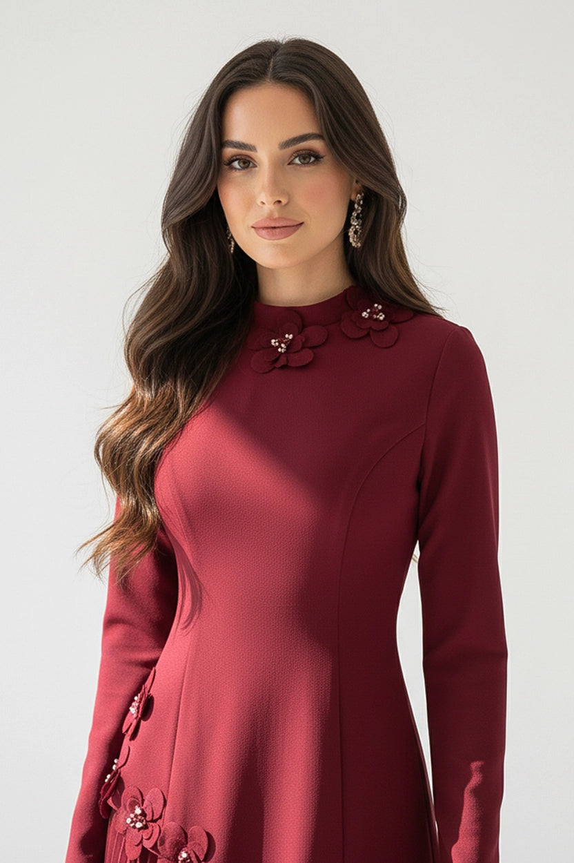 Floral Hipline Plisse Skirt Set