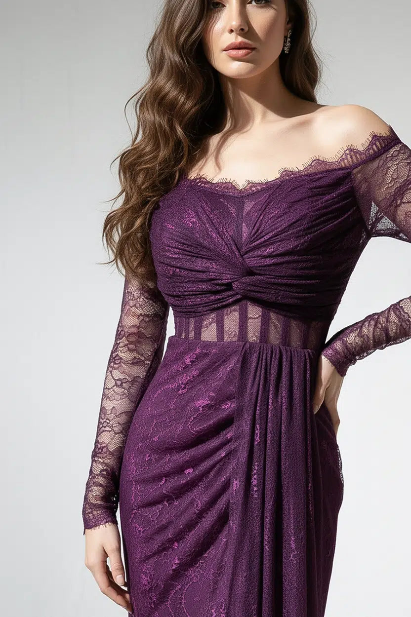 Infinity Off Shoulder Dantel Dress