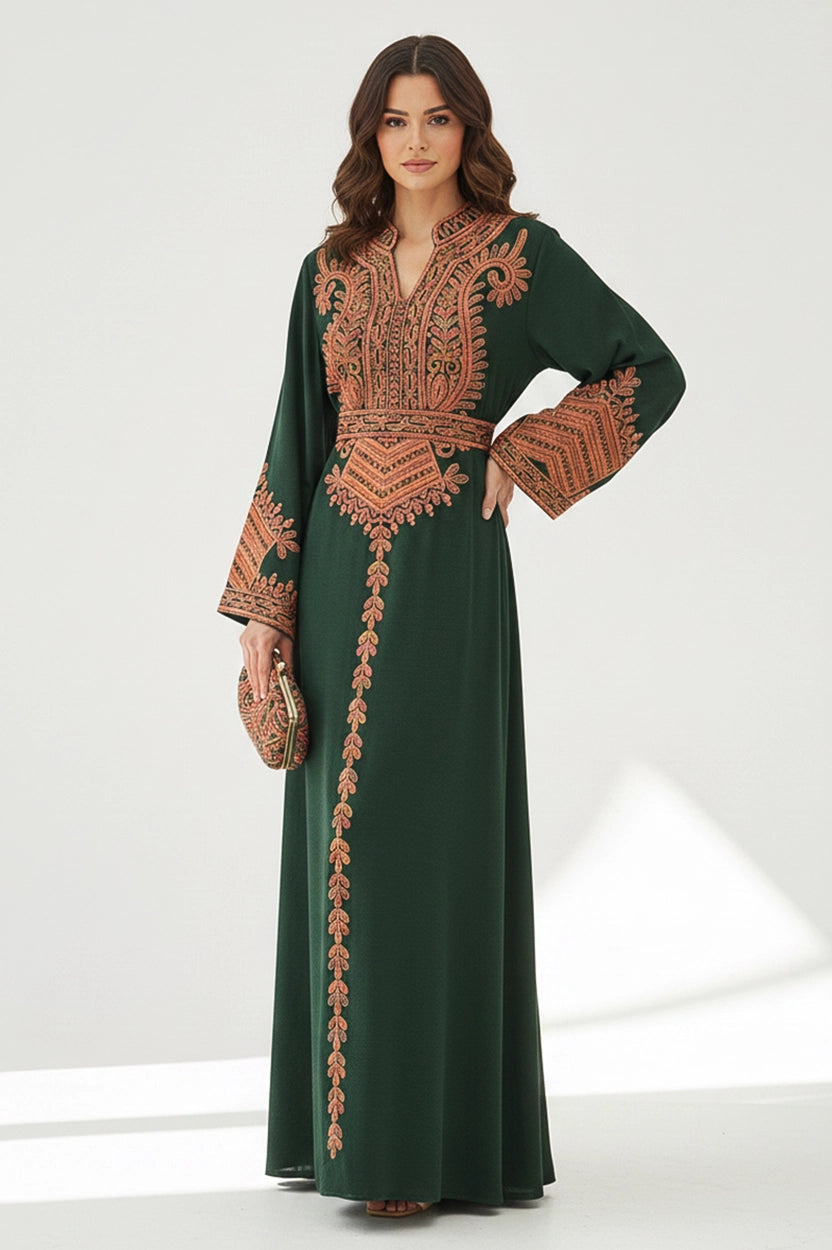 Embroidered Multicolor Jalabiya