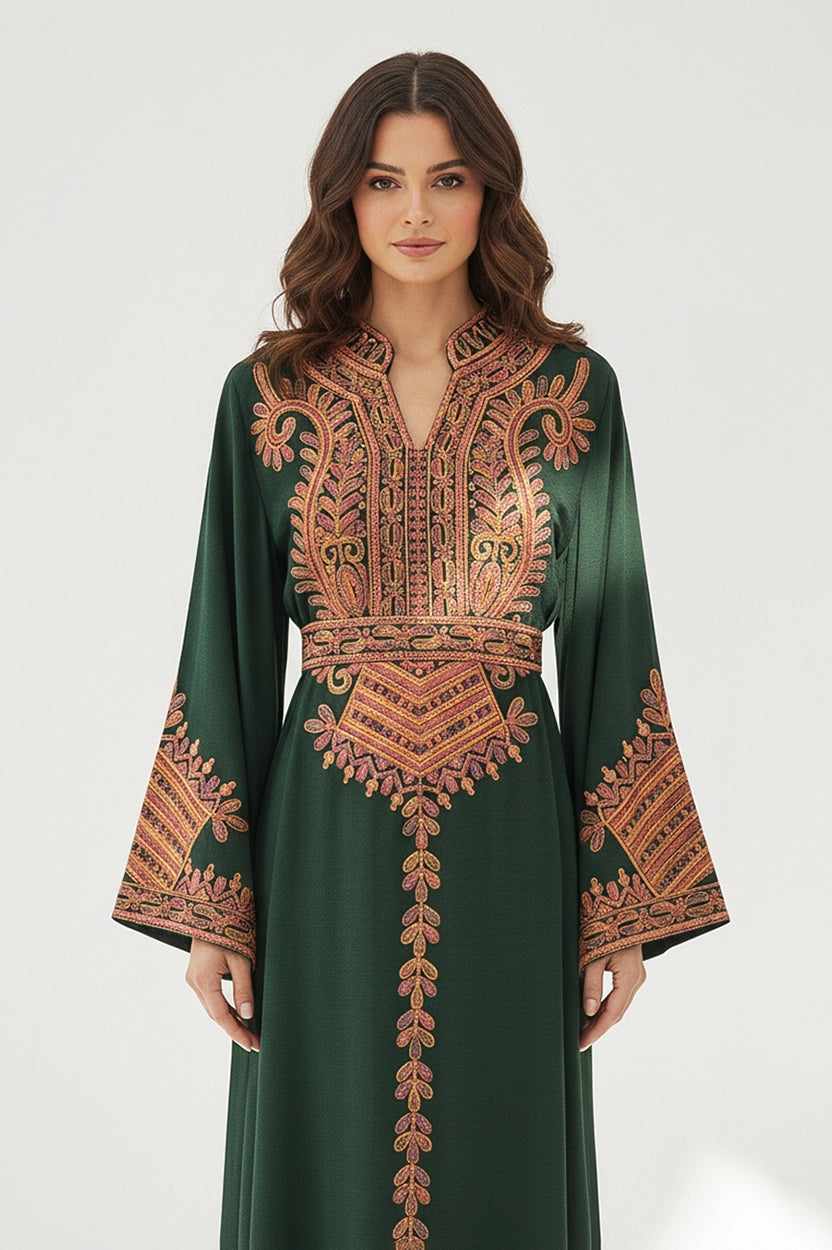 Embroidered Multicolor Jalabiya