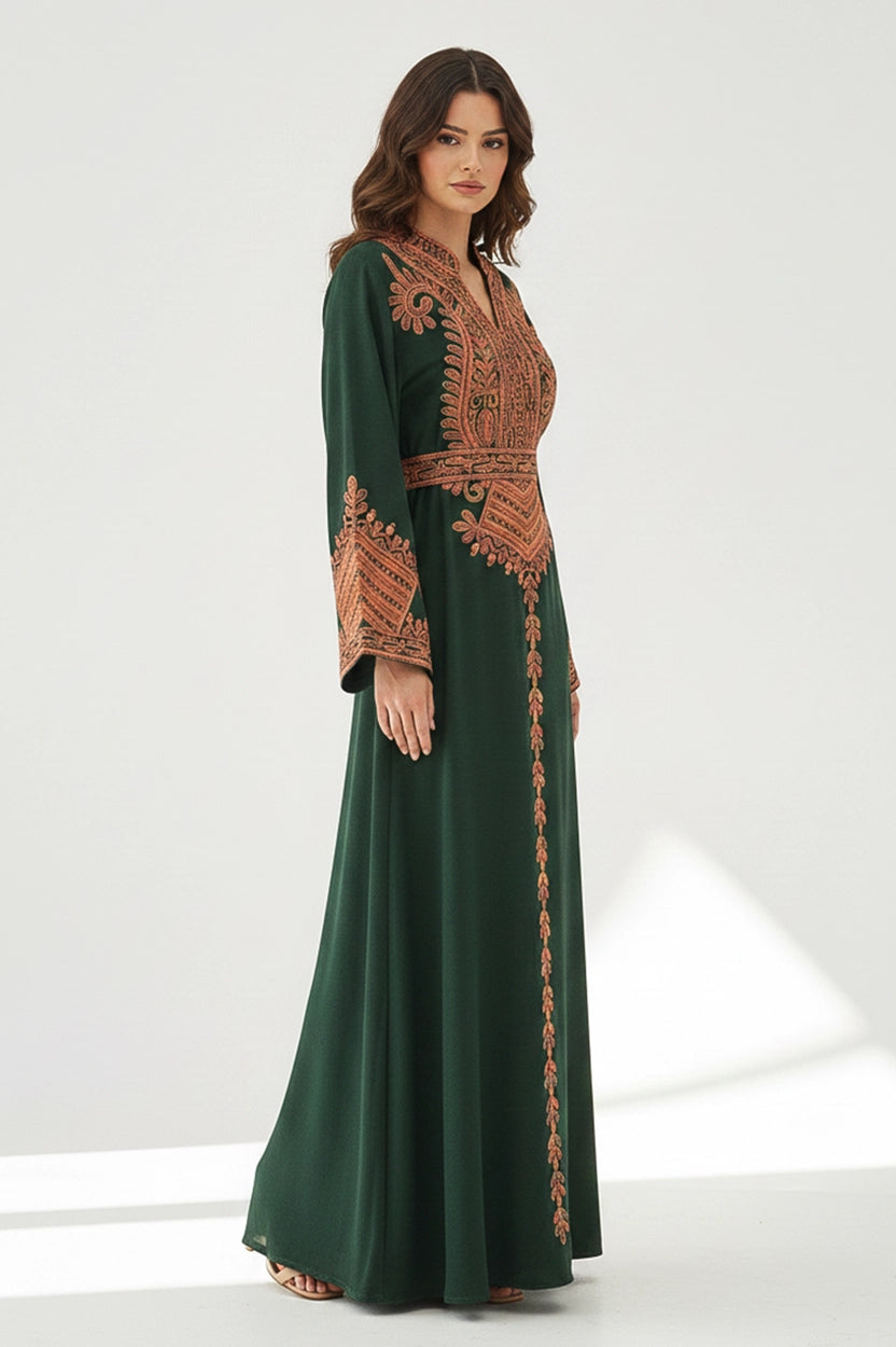 Embroidered Multicolor Jalabiya