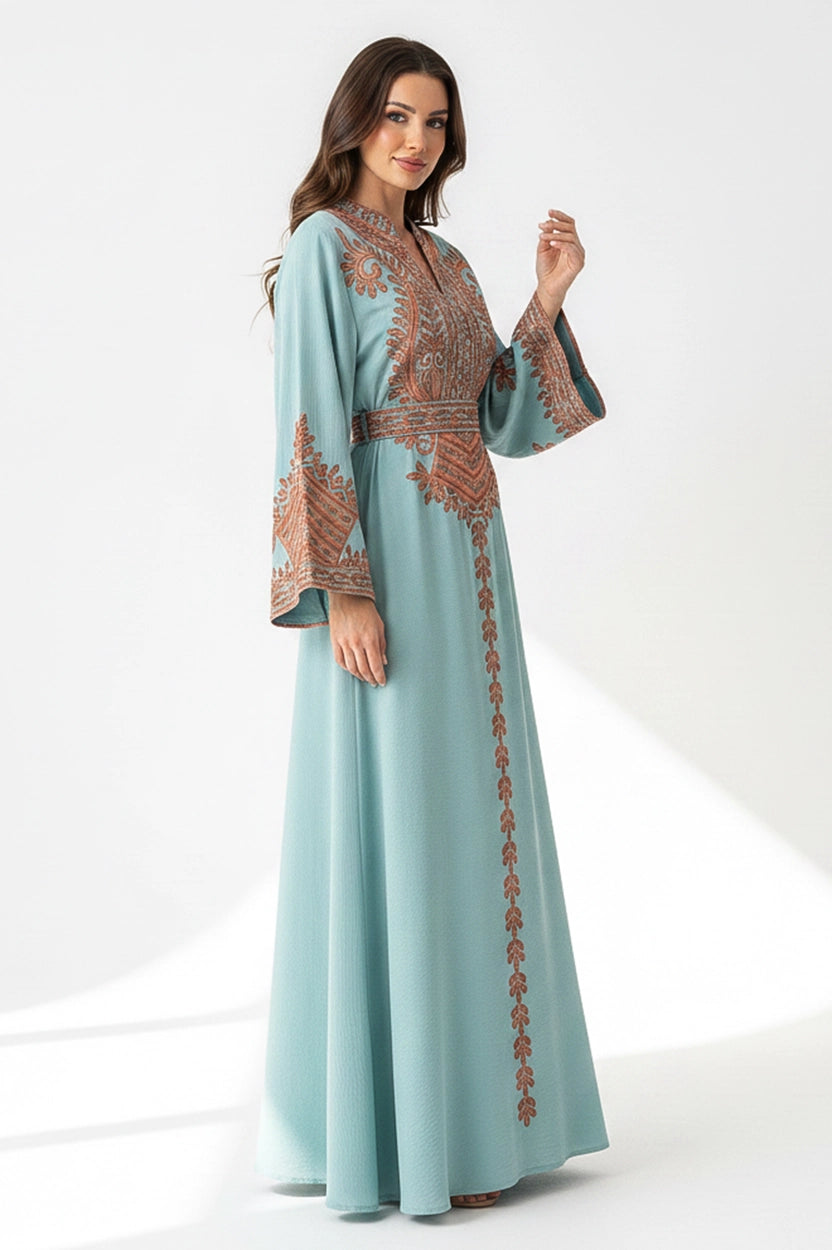 Embroidered Multicolor Jalabiya