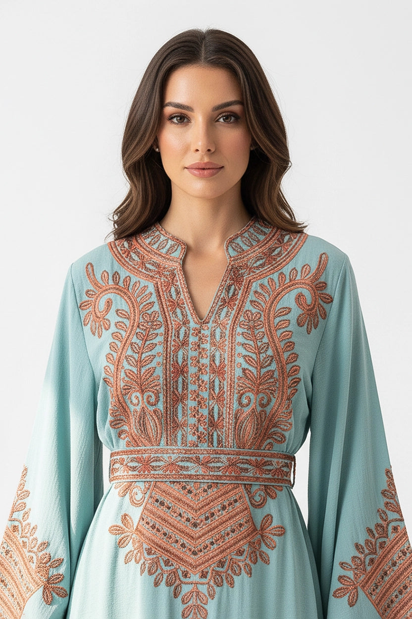 Embroidered Multicolor Jalabiya
