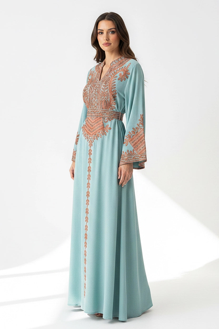 Embroidered Multicolor Jalabiya