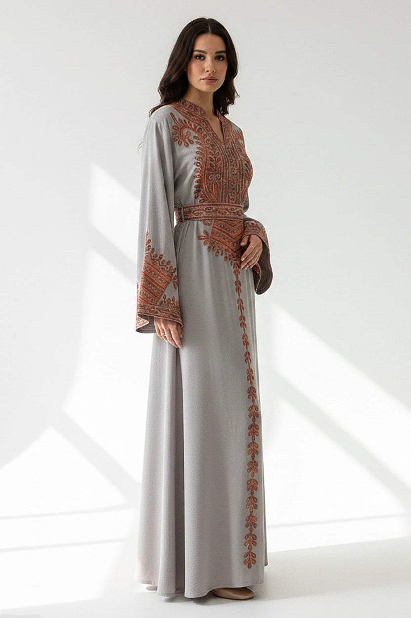 Embroidered Multicolor Jalabiya