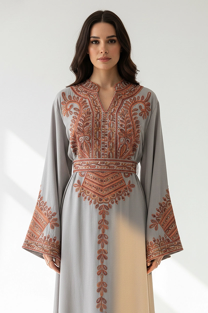 Embroidered Multicolor Jalabiya