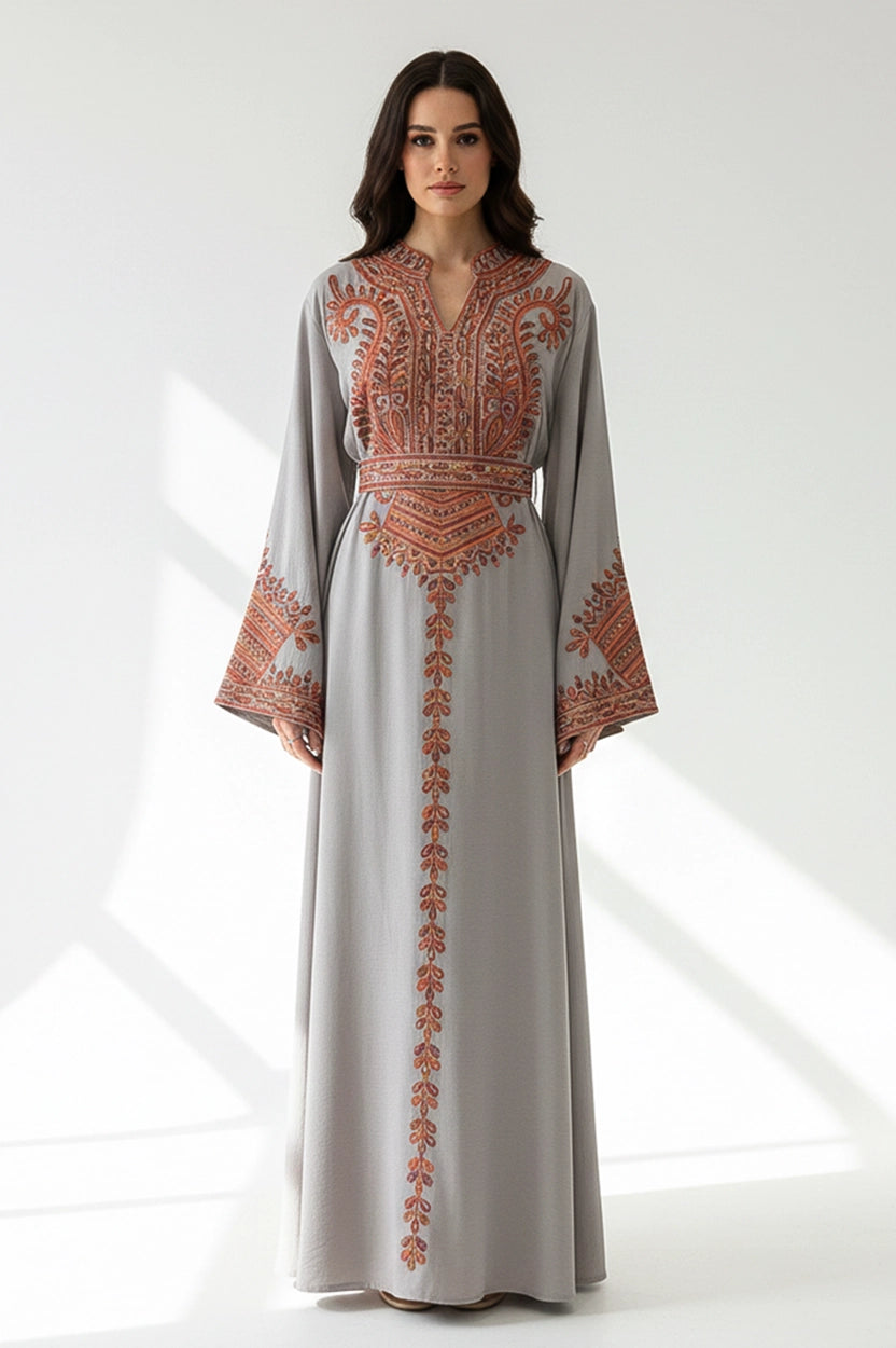 Embroidered Multicolor Jalabiya