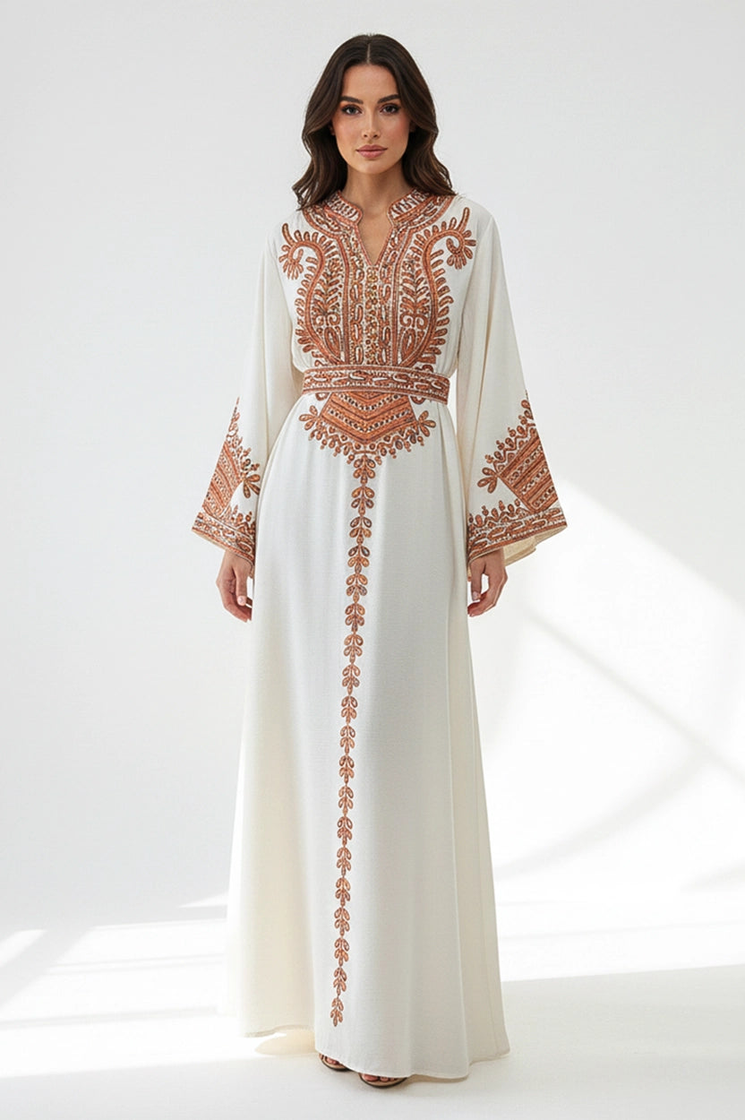 Embroidered Multicolor Jalabiya