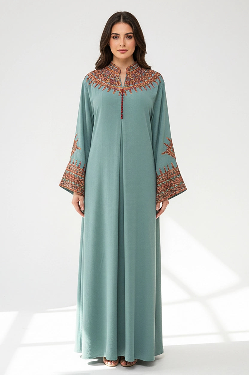 High Neck Wide Open Sleeves Jalabiya