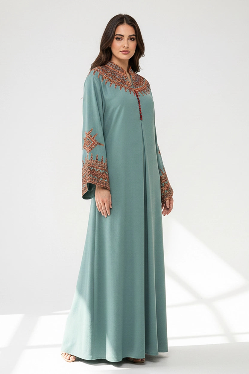 High Neck Wide Open Sleeves Jalabiya