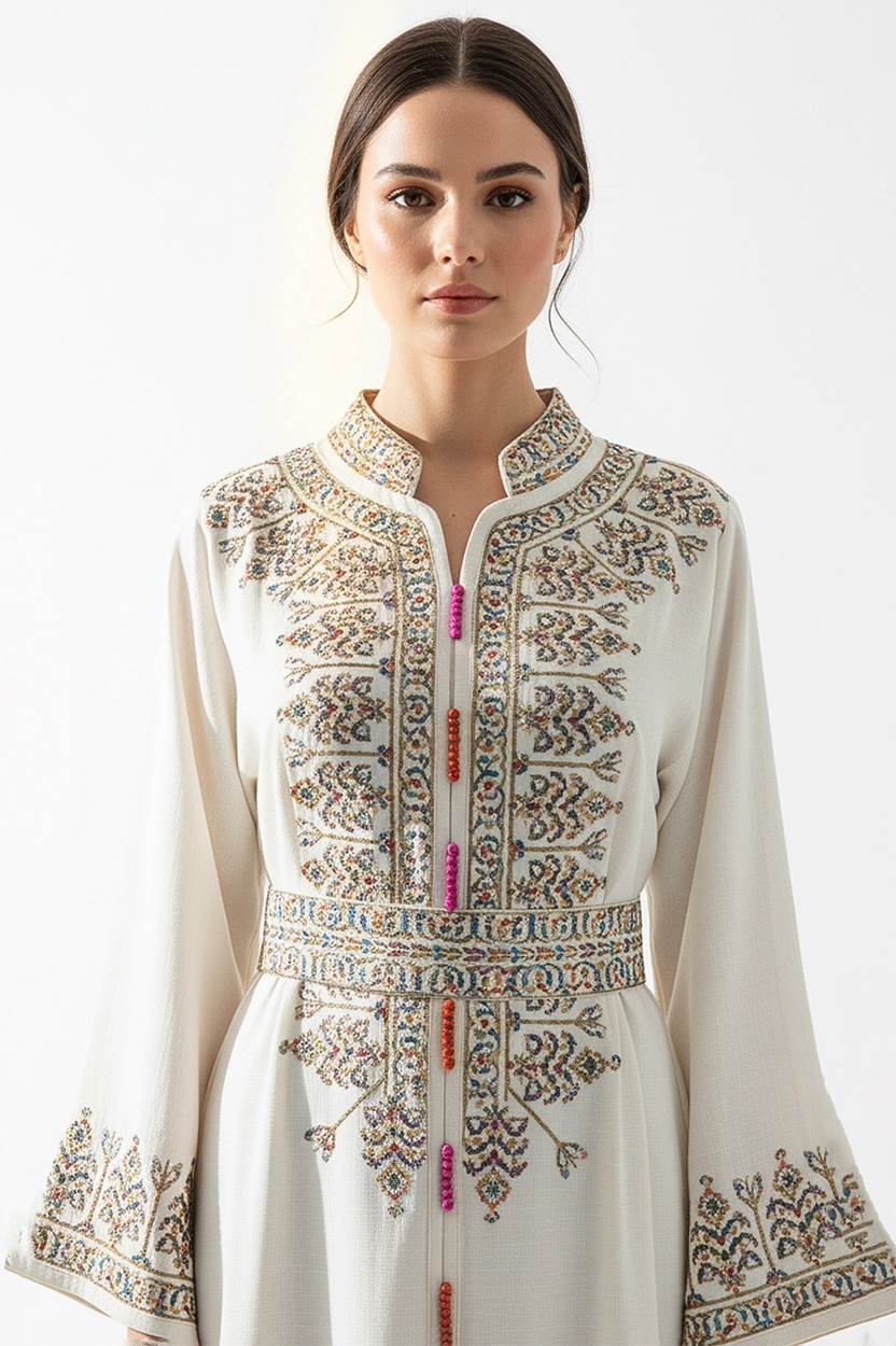 Button Details Jalabiya