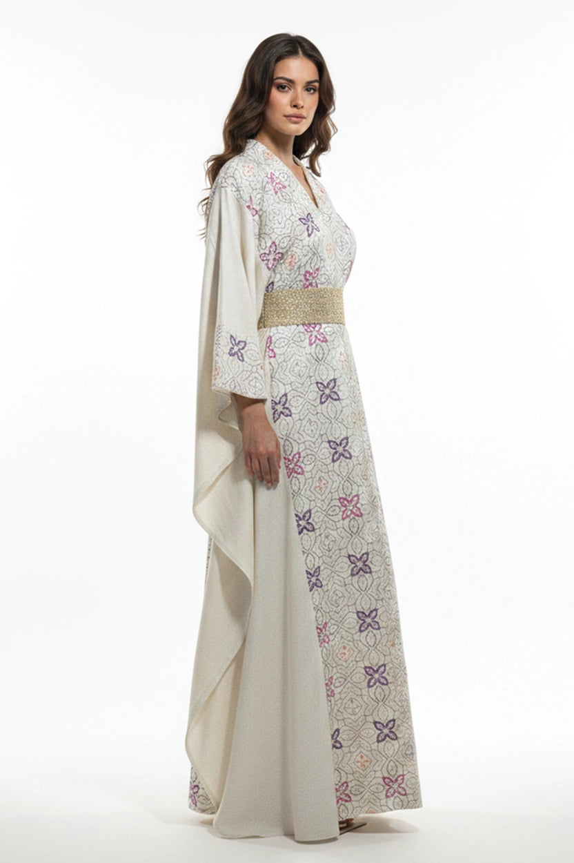 2 PCS Golden Belt Jalabiya Set