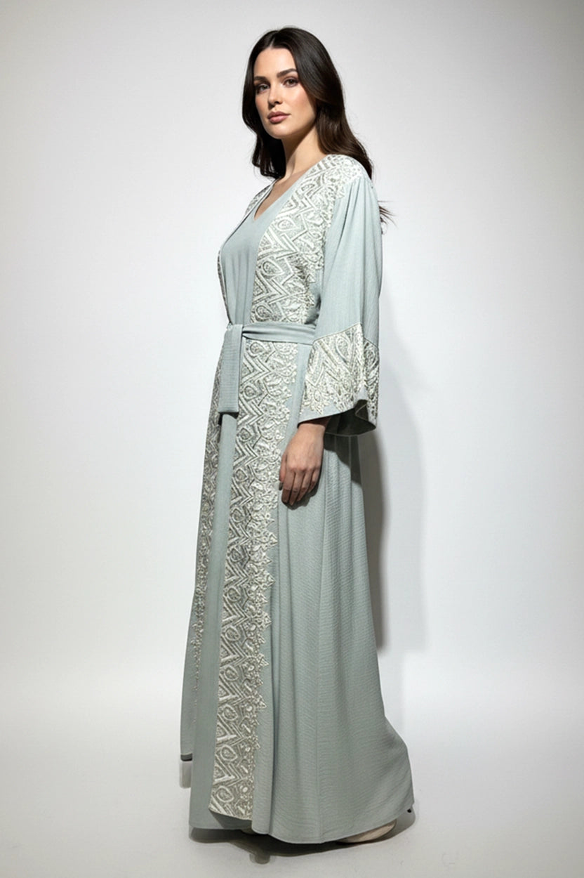Embroidered 2 PCS Jalabiya Set