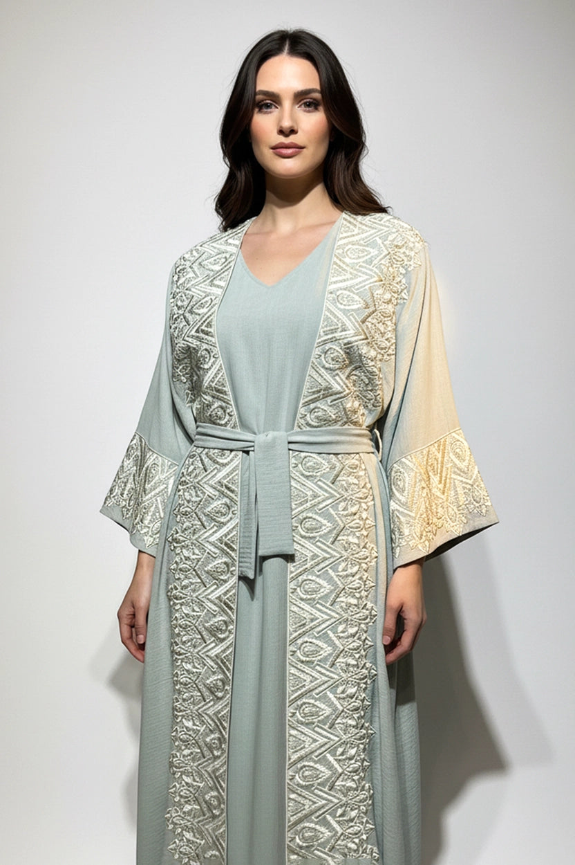 Embroidered 2 PCS Jalabiya Set
