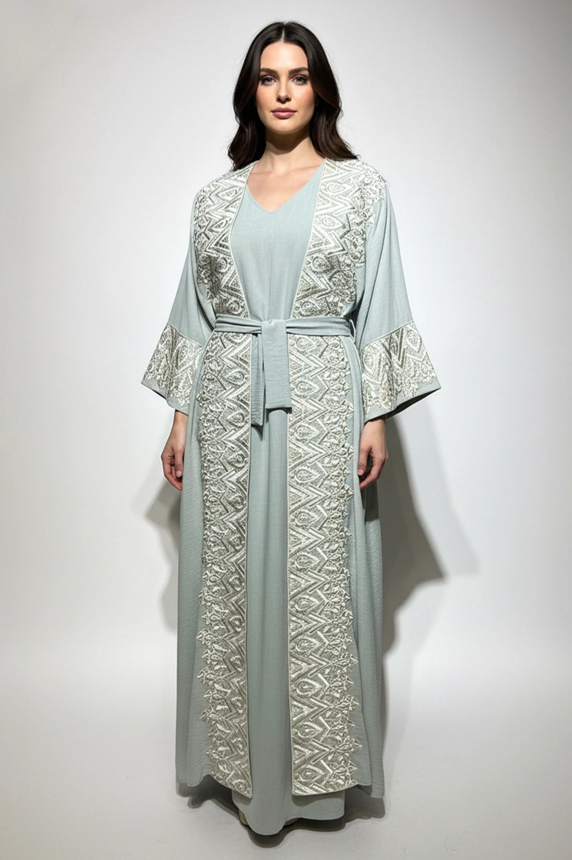 Embroidered 2 PCS Jalabiya Set