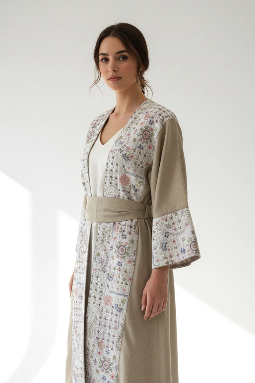 2 PCS Embroidered Jalabiya Set