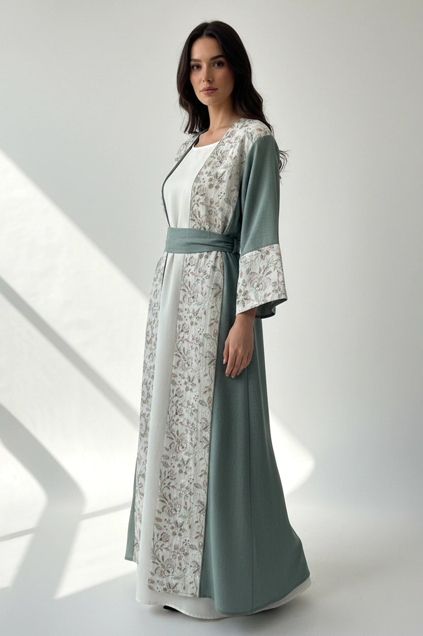 2 PCS Embroidered Jalabiya Set