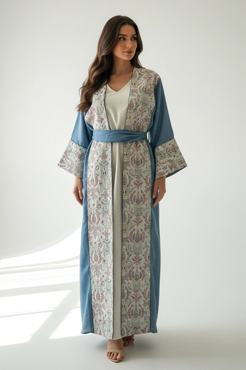 2 PCS Embroidered Jalabiya Set