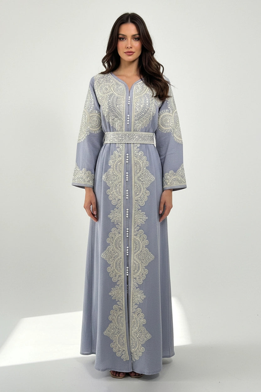 Laced Embroidered Kaftan