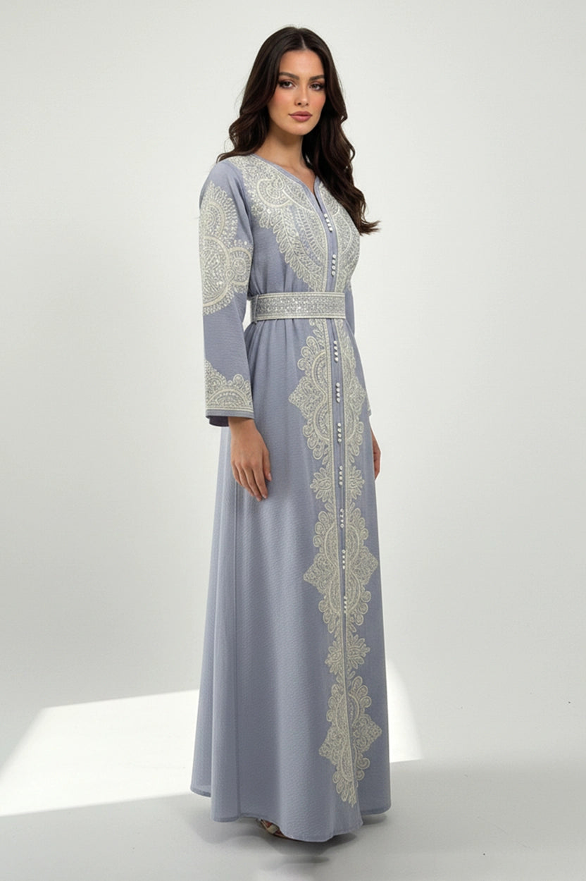 Laced Embroidered Kaftan