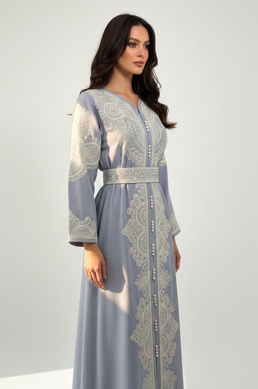 Laced Embroidered Kaftan